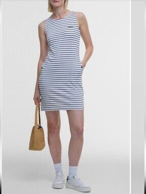 Barbour Dalmore Striped Dress - White & Navy